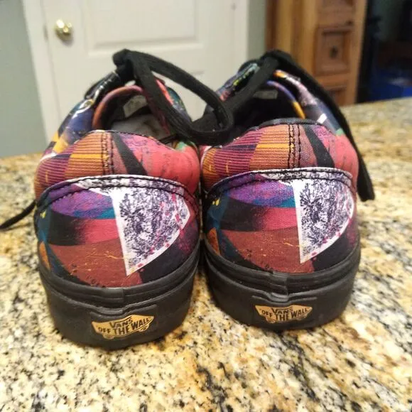 Vans Old Skool Low Abstract Multicolor Skate Shoes Men's Size 10 721454
