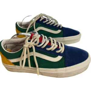 Vans Old Skool Low Top Lace Up Green Blue Yellow Skate Sneakers 500714