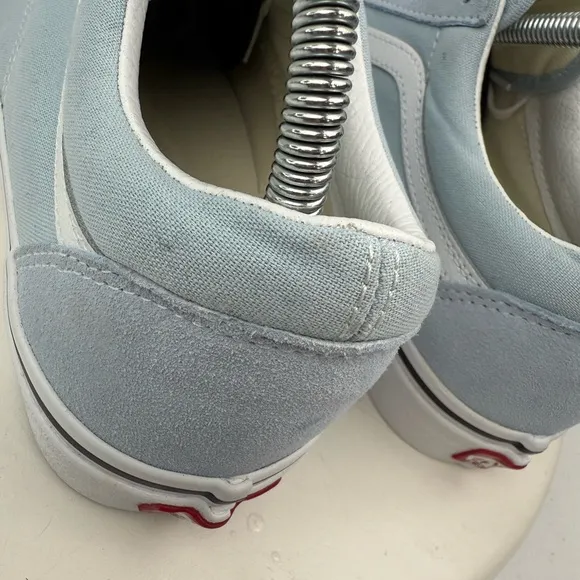 Vans Old Skool Skate Shoes Baby Blue Suede Low Top Sneakers Mens 8.5 Women 10