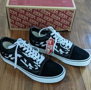 VANS OLD SKOOL STATEMENT BLACK SKATE SHOES MENS SIZE 7.5 WOMENS 9 NWT ❤