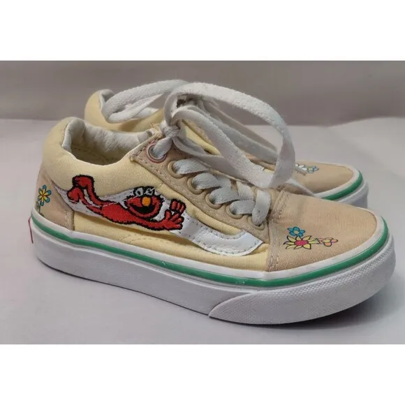 VANS Old Skool x Sesame Street Elmo Sneakers Kids Size 11 Classic Skate Shoes