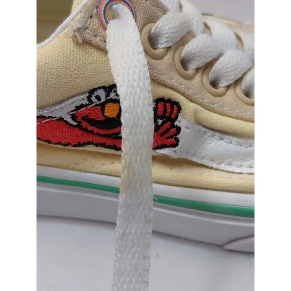 VANS Old Skool x Sesame Street Elmo Sneakers Kids Size 11 Classic Skate Shoes