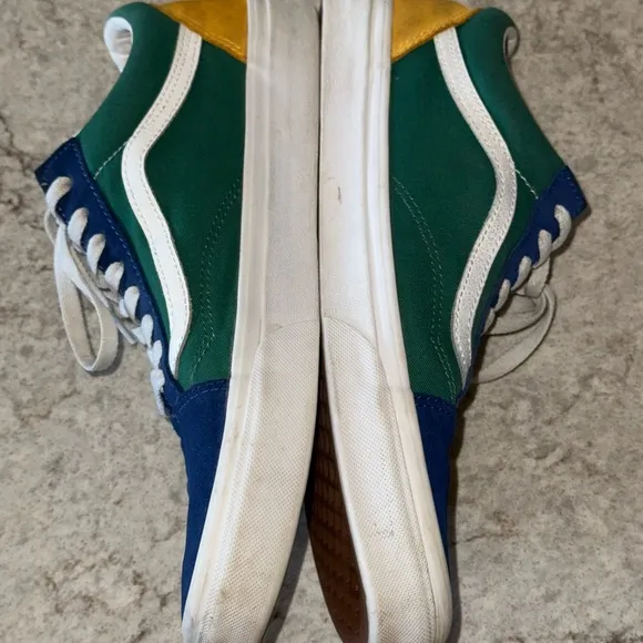 Vans Old Skool Yacht Club Color Block Low Top Skate Shoes Primary Men's Sz 11