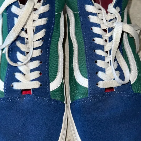 Vans Old Skool Yacht Club Color Block Low Top Skate Shoes Primary Men's Sz 11