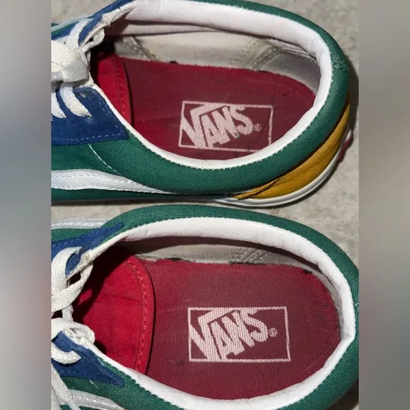 Vans Old Skool Yacht Club Color Block Low Top Skate Shoes Primary Men's Sz 11