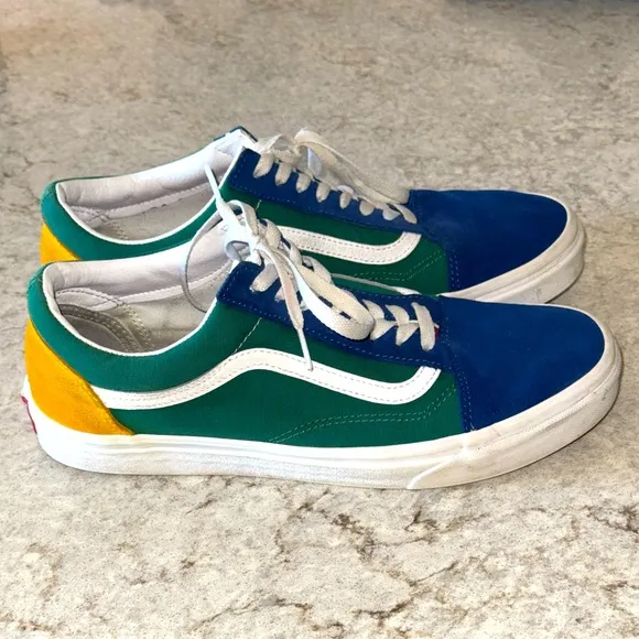 Vans Old Skool Yacht Club Color Block Low Top Skate Shoes Primary Men's Sz 11