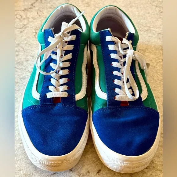Vans Old Skool Yacht Club Color Block Low Top Skate Shoes Primary Men's Sz 11
