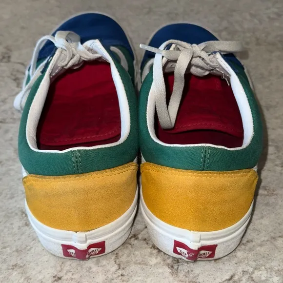 Vans Old Skool Yacht Club Color Block Low Top Skate Shoes Primary Men's Sz 11