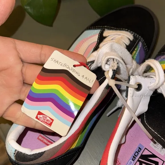 🌈Vans Pride Skate Old Skool Shoes - Black and Multicolor