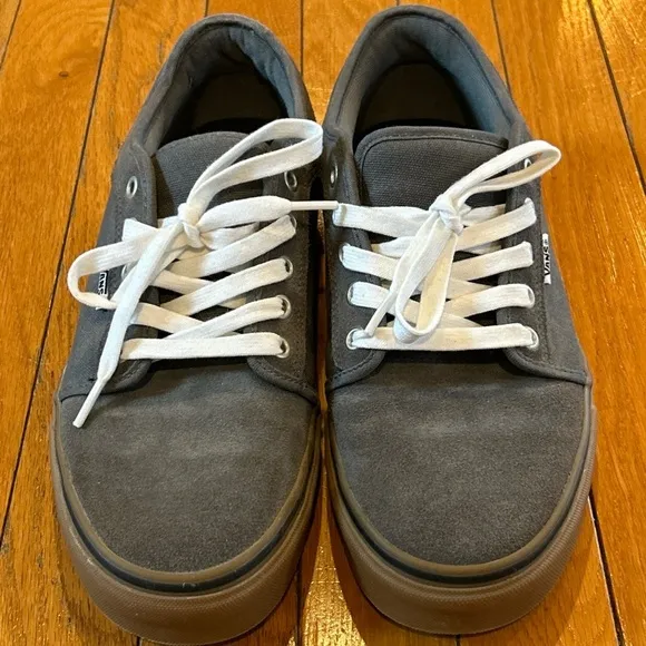 Vans Pro Ultracush HD Dark Gray Tan White Mens Sz 9.5 Skate Tennis Shoes