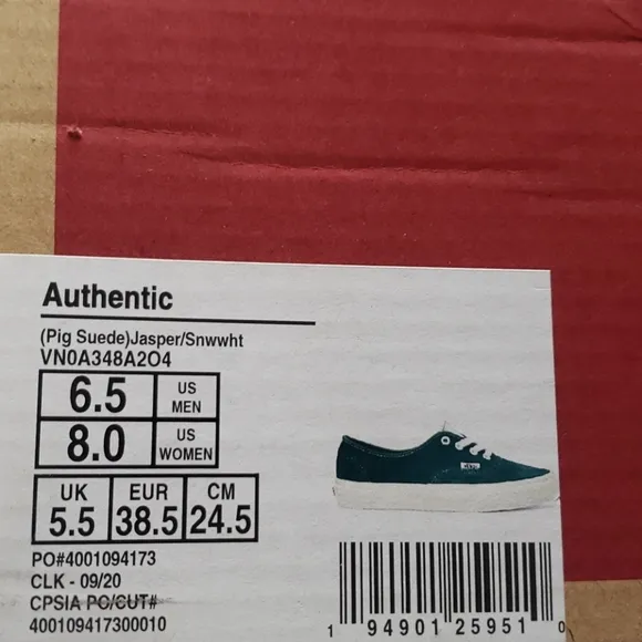 Vans RED authentic suade