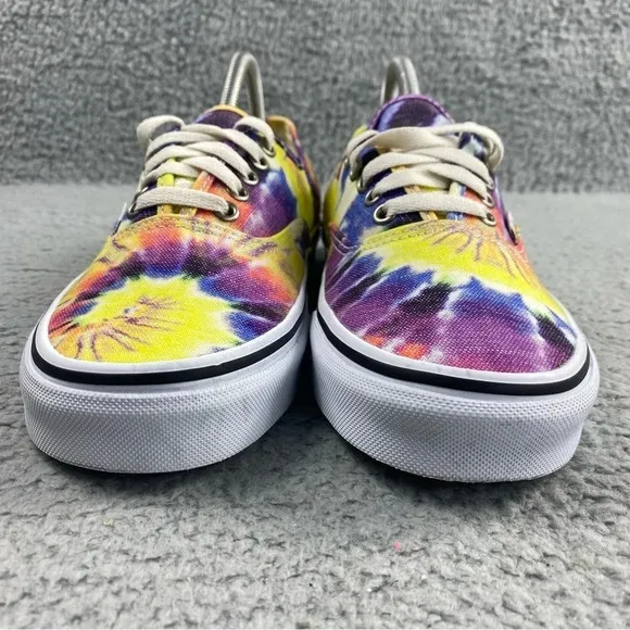 VANS SHOES Authentic Washed Tie Dye True White Womens 9.5 Skate Mens 8 Lace‎ Up