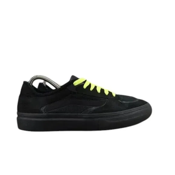 Vans Shoes Mens 6.5 Sneakers Rowley Pro Skate Black Leather Wafflecup Ultracush