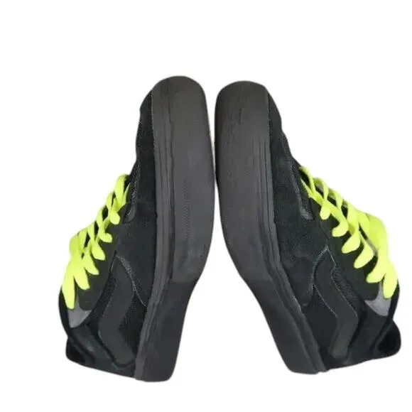 Vans Shoes Mens 6.5 Sneakers Rowley Pro Skate Black Leather Wafflecup Ultracush
