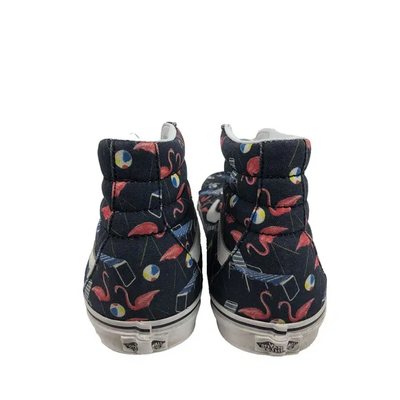 Vans Shoes Size 13 Mens Flamingo Pool Summer Vacation Print Canvas High Tops