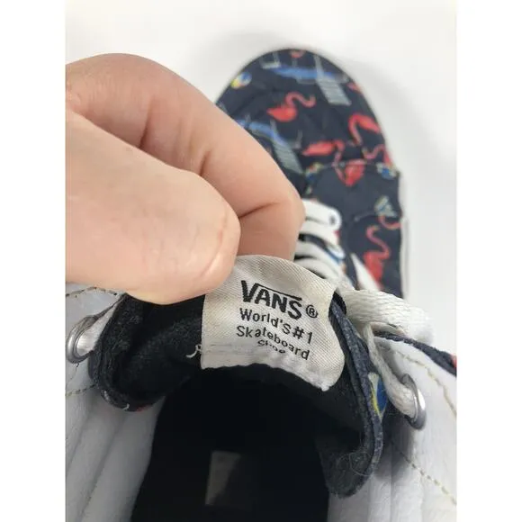 Vans Shoes Size 13 Mens Flamingo Pool Summer Vacation Print Canvas High Tops