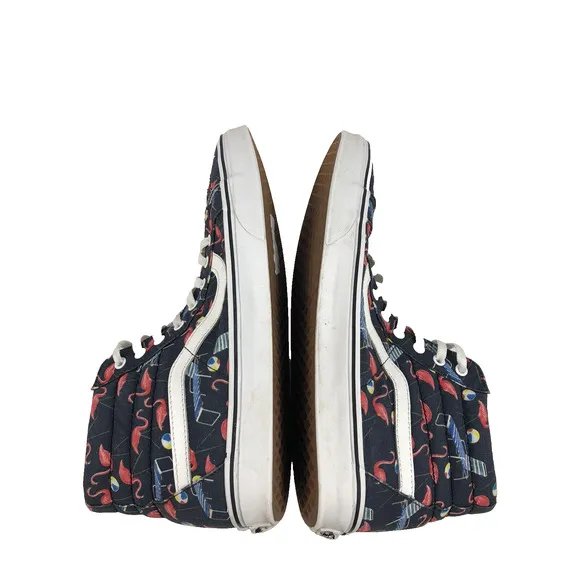 Vans Shoes Size 13 Mens Flamingo Pool Summer Vacation Print Canvas High Tops