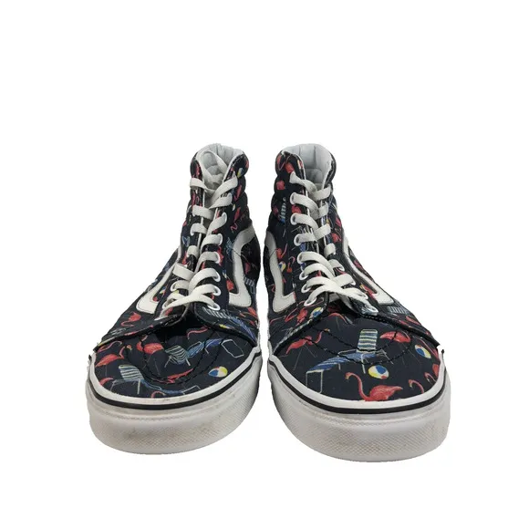 Vans Shoes Size 13 Mens Flamingo Pool Summer Vacation Print Canvas High Tops