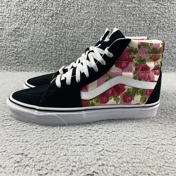 VANS Shoes Sk8 Hi Romantic Floral High Top Roses Prints Sneakers‎ Mens 10 Suede