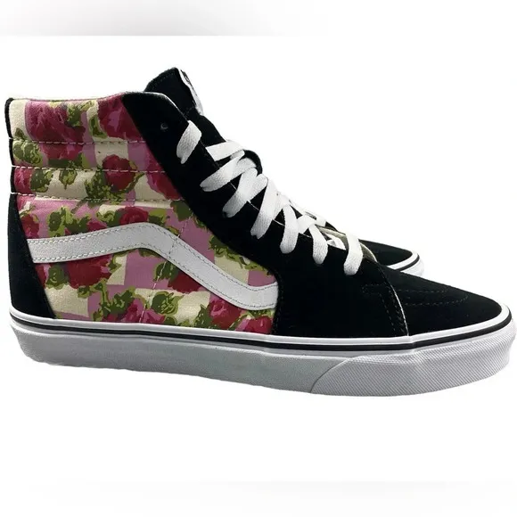VANS Shoes Sk8 Hi Romantic Floral High Top Roses Prints Sneakers‎ Mens 10 Suede