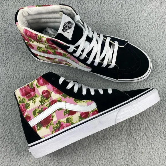 VANS Shoes Sk8 Hi Romantic Floral High Top Roses Prints Sneakers‎ Mens 10 Suede