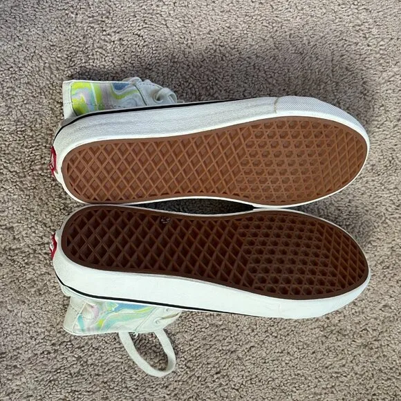 Vans SK8 Hi 138 Decon Resin Swirl/Marshmallow Skate Shoes Mens 9 Womens 10.5