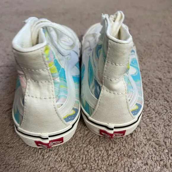 Vans SK8 Hi 138 Decon Resin Swirl/Marshmallow Skate Shoes Mens 9 Womens 10.5