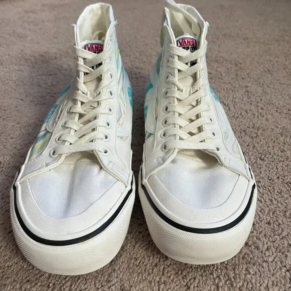 Vans SK8 Hi 138 Decon Resin Swirl/Marshmallow Skate Shoes Mens 9 Womens 10.5