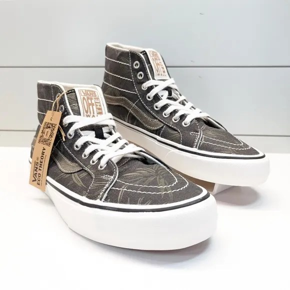 Vans SK8-HI 38 Decon SF Eco Theory Black Palm High Top Canvas Skateboard Sneaker