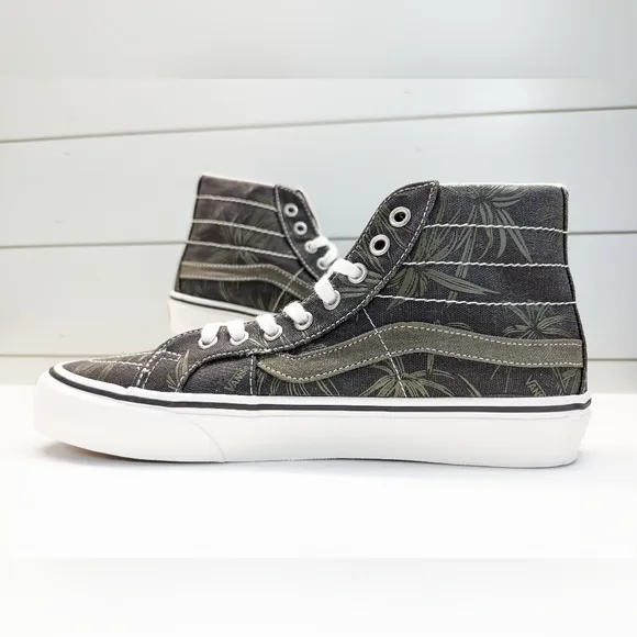 Vans SK8-HI 38 Decon SF Eco Theory Black Palm High Top Canvas Skateboard Sneaker