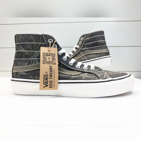 Vans SK8-HI 38 Decon SF Eco Theory Black Palm High Top Canvas Skateboard Sneaker
