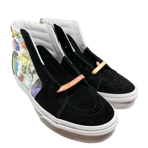 Vans Sk8-Hi Cultivate Care Floral Black &amp; White Skate Shoes Men 6/Women 7.5