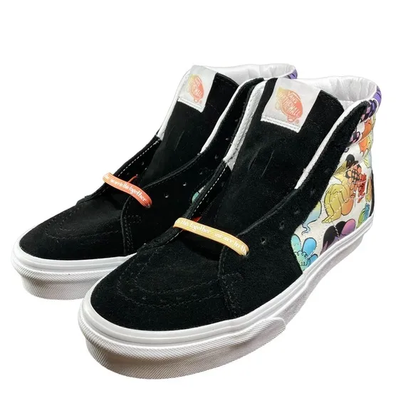 Vans Sk8-Hi Cultivate Care Floral Black &amp; White Skate Shoes Men 6/Women 7.5