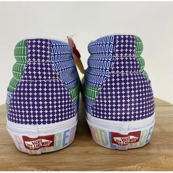 Vans Sk8 Hi LGBTQ  Pride Month Sneakers High Top Shoes Mens 10 NEW