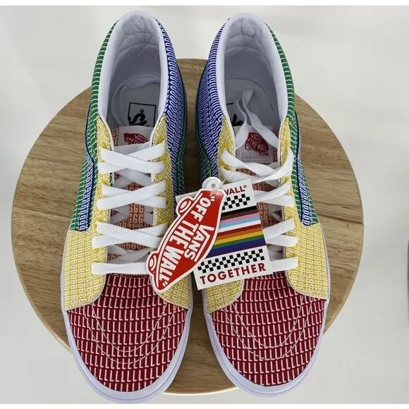 Vans Sk8 Hi LGBTQ  Pride Month Sneakers High Top Shoes Mens 10 NEW