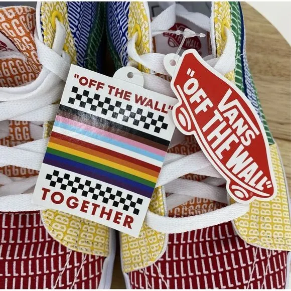 Vans Sk8 Hi LGBTQ  Pride Month Sneakers High Top Shoes Mens 10 NEW