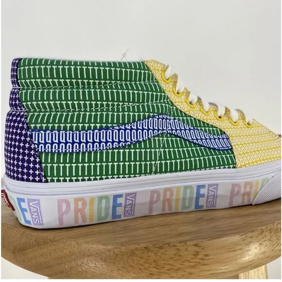 Vans Sk8 Hi LGBTQ  Pride Month Sneakers High Top Shoes Mens 10 NEW