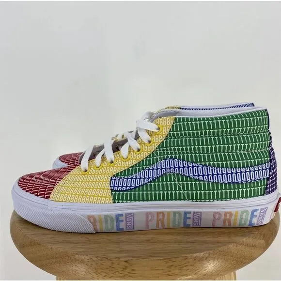 Vans Sk8 Hi LGBTQ  Pride Month Sneakers High Top Shoes Mens 10 NEW