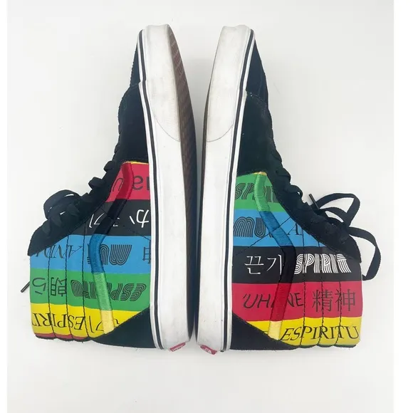 VANS Sk8-Hi Mens Shoes Spirit Multicolor/Black High Top Skate Sneaker Size 12