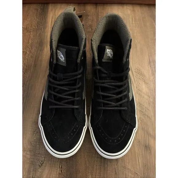 Vans Sk8-Hi MTE Waterproof Hiking Boots Rain Camo Black Men Size 9 New