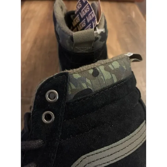Vans Sk8-Hi MTE Waterproof Hiking Boots Rain Camo Black Men Size 9 New