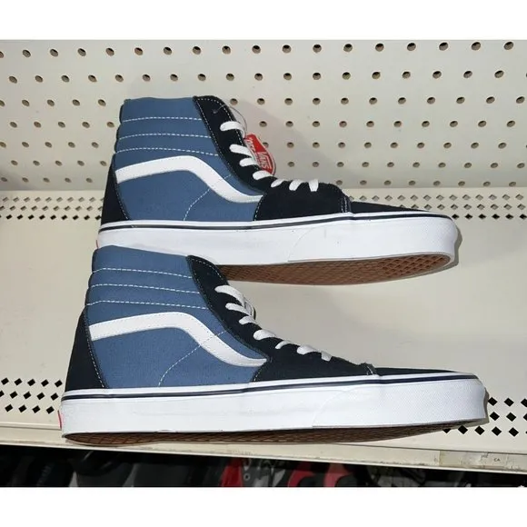 VANS Sk8-Hi Navy Blue Mens Suede Athletic Skate Shoes Sneakers Size 11.5