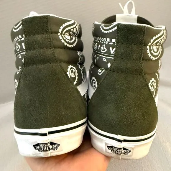 Vans Sk8-Hi Peace Paisley Grape Leaf Skate Shoes