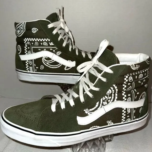 Vans Sk8-Hi Peace Paisley Grape Leaf Skate Shoes
