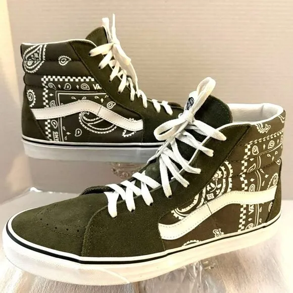 Vans Sk8-Hi Peace Paisley Grape Leaf Skate Shoes