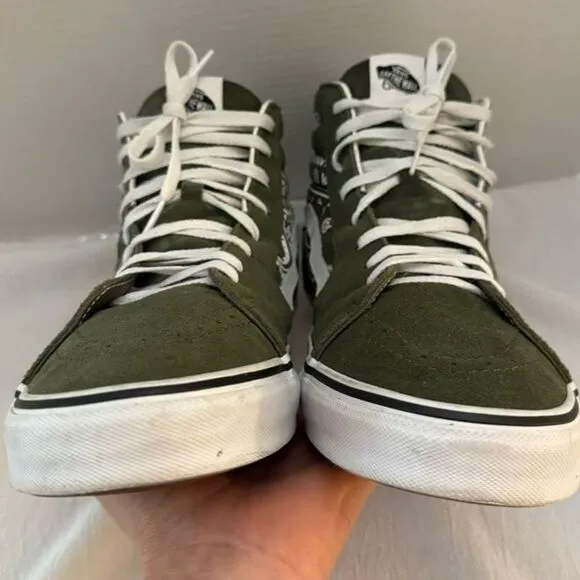 Vans Sk8-Hi Peace Paisley Grape Leaf Skate Shoes