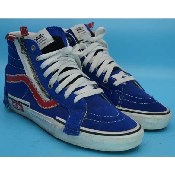 Vans SK8 HI REISSUE Cap Surf The Web Zipper Skate Shoes Blue Mens 8 Womens 9.5