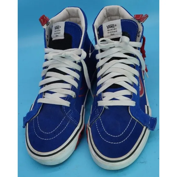 Vans SK8 HI REISSUE Cap Surf The Web Zipper Skate Shoes Blue Mens 8 Womens 9.5