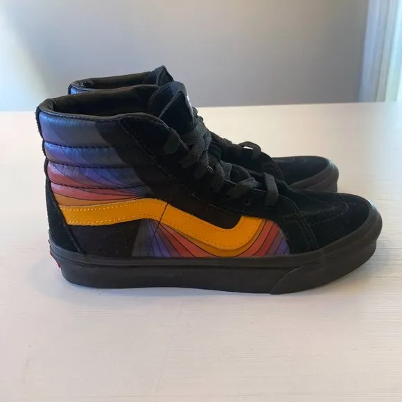 Vans Sk8 Hi Reissue Refract Black And Multi Skate Shoes Size Men‎ 4.5 Women 6