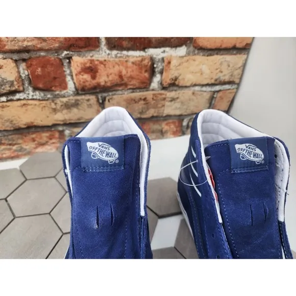 Vans SK8 Hi Sport Stripes True Navy Men's Classic Skate Shoes Size 9
